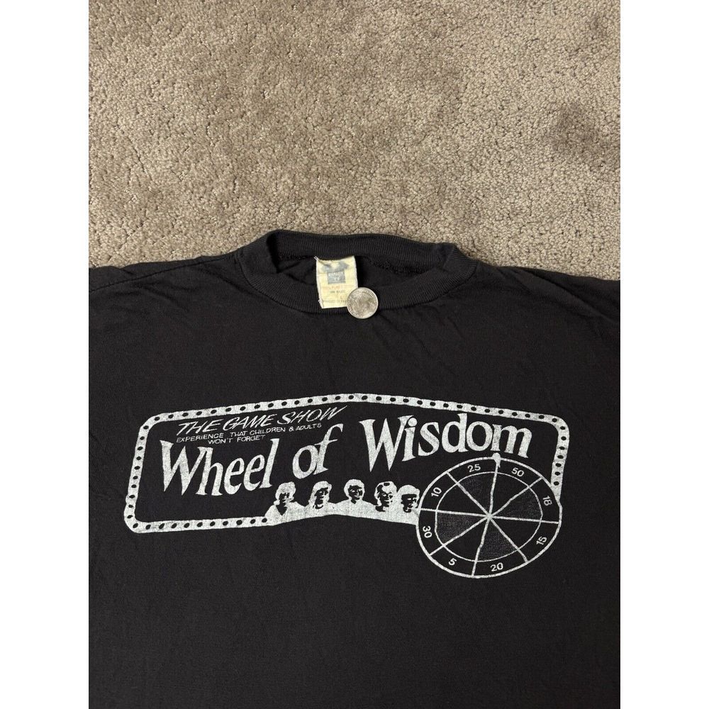 Vintage 80s Women's Tshirt Wheel of Wisdom, the game show, Size‎ L - Picture 3 of 8